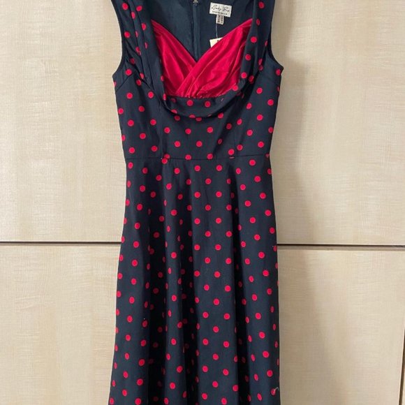 Lindy Bop Dresses & Skirts - Floral Swing 50s Red Polka Dot Dress